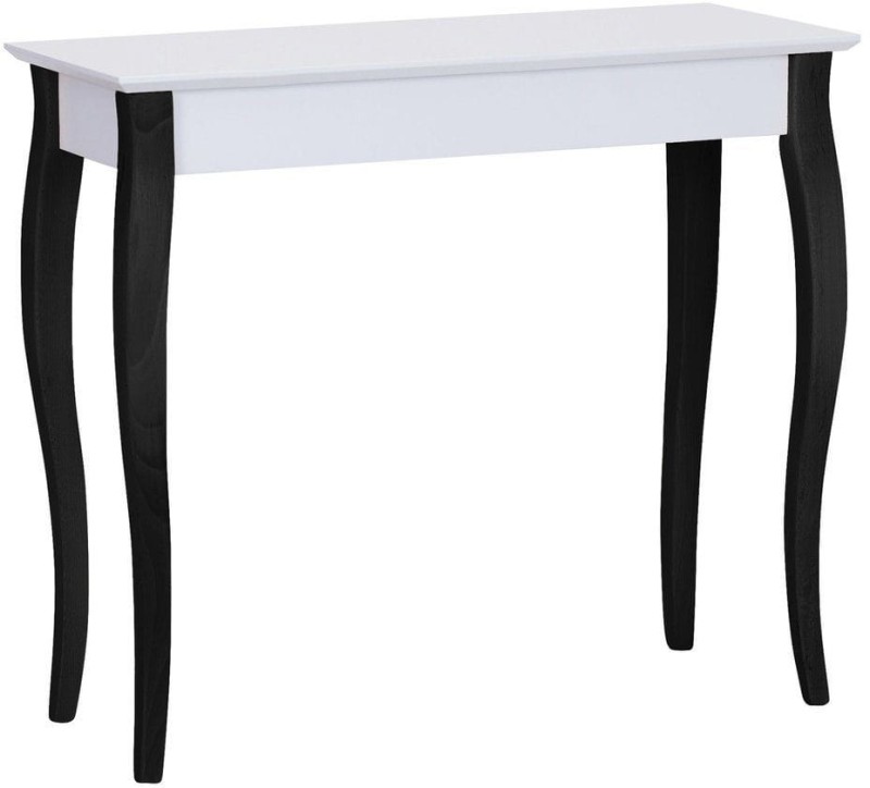 Konsola LILLO 85x35cm Czarne Nogi Biala