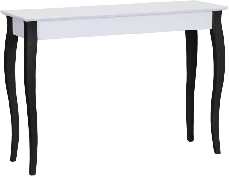 Konsola LILLO 105x35cm Czarne Nogi Biała
