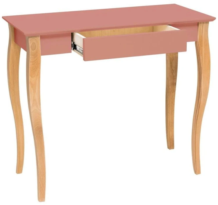 Biurko LILLO 85x40cm Ciemny Koralowy szuflada