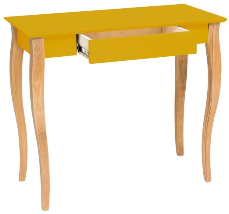 Biurko LILLO 85x40cm Zolty szuflada