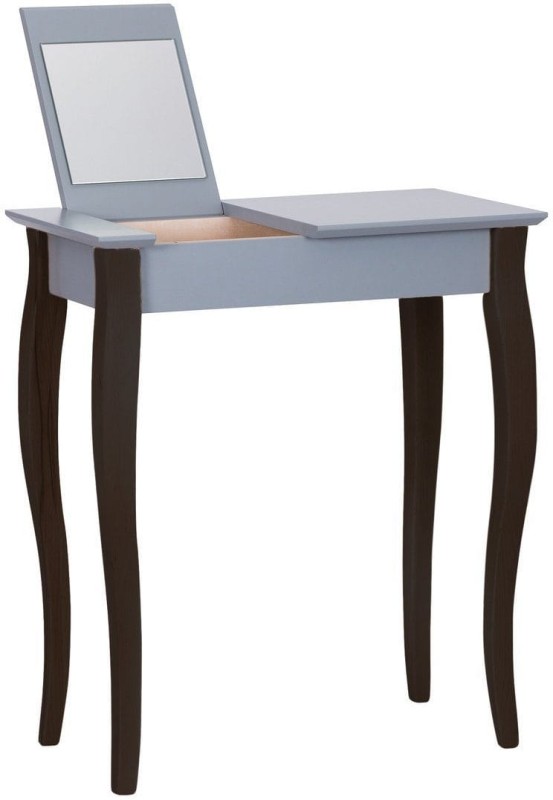 Toaletka LILLO z Lusterkiem 65x35cm Czarne Nogi Ciemnoszara