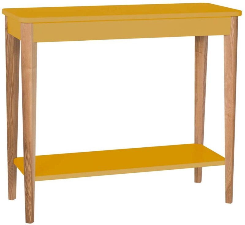 Konsola Jesionowa ASHME 85x35cm Ciemna Cytryna