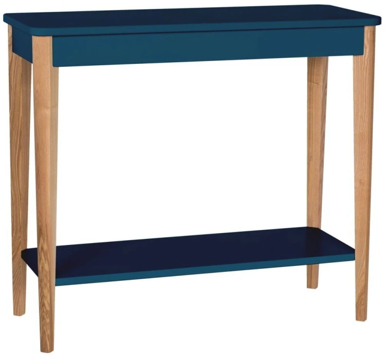 Konsola Jesionowa ASHME 85x35cm Petrol Blue