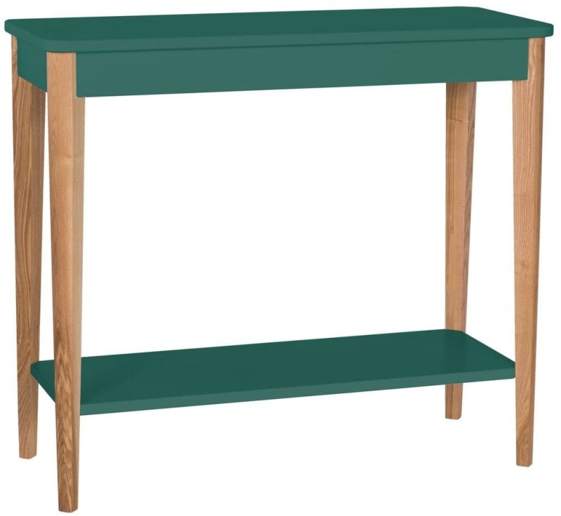 Konsola Jesionowa ASHME 85x35cm Zielony Butelkowy