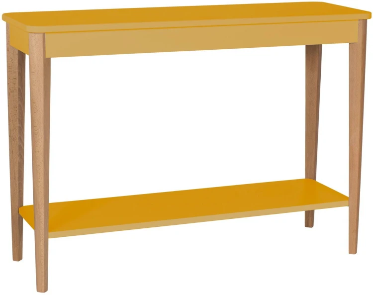 Konsola Jesionowa ASHME 105x35cm Ciemna Cytryna