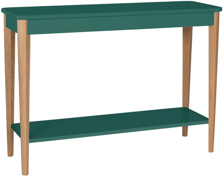 Konsola Jesionowa ASHME 105x35cm Zielony Butelkowy