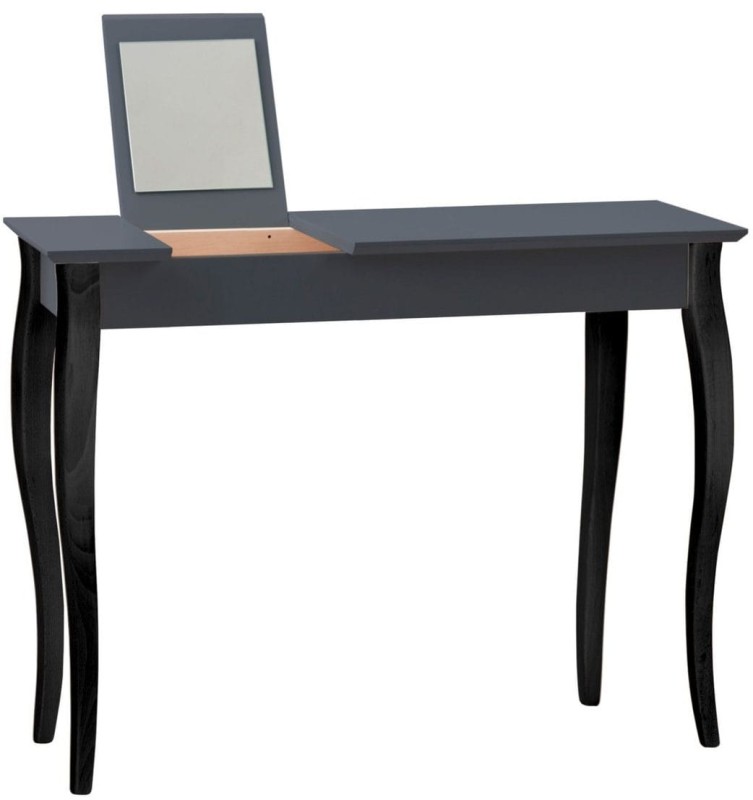 Toaletka LILLO z Lusterkiem 105x35cm Czarne Nogi Grafitowa