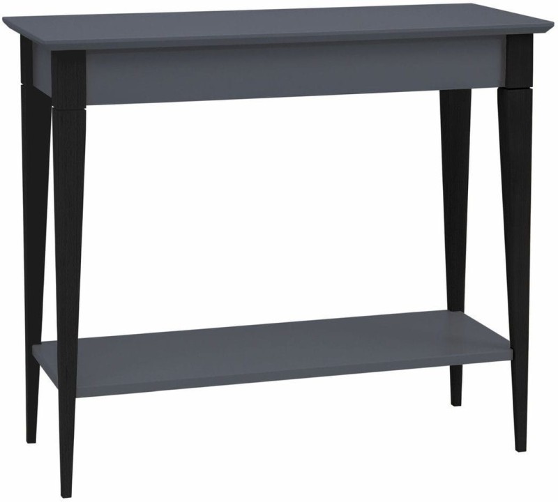 Konsola MIMO z Półką 105x35cm Czarne Nogi Grafitowa