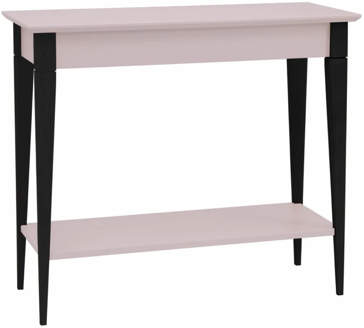 Konsola MIMO z Półką 105x35cm Czarne Nogi Rozowa