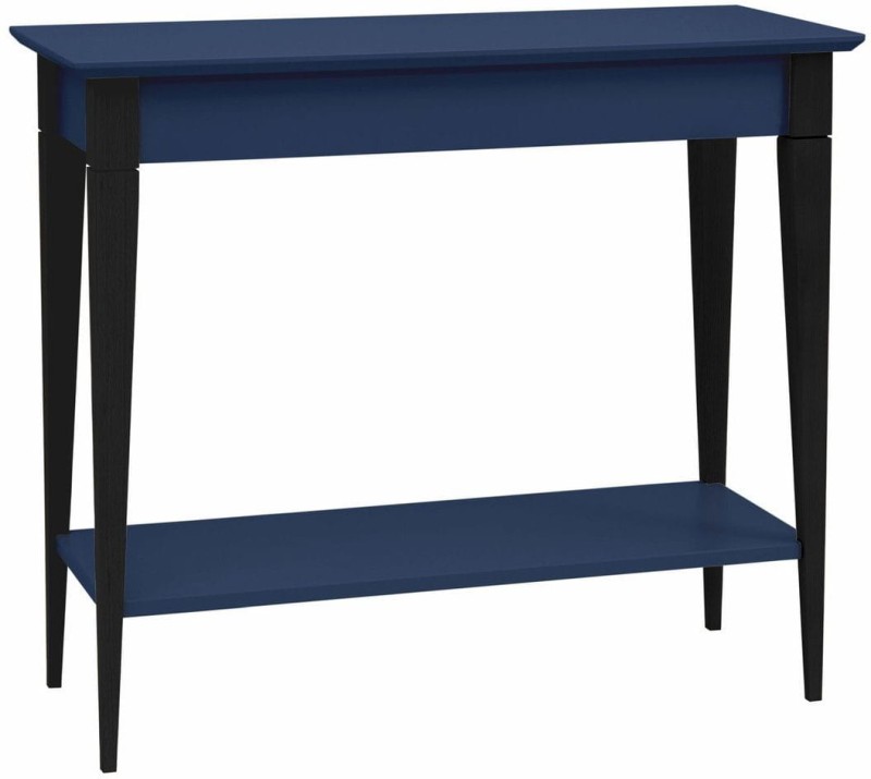 Konsola MIMO z Półką 85x35cm Czarne Nogi Granatowa
