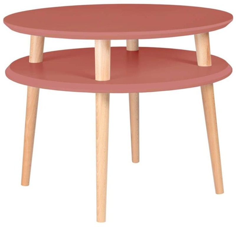 Stolik Kawowy UFO medium sr.57cm wys.45cm Ciemny Koralowy