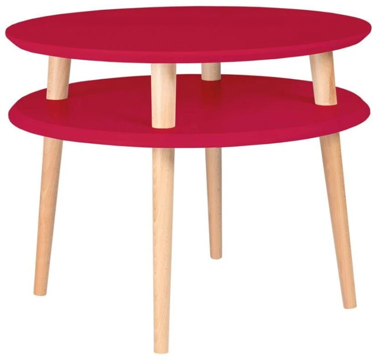 Stolik Kawowy UFO medium sr.57cm wys.45cm Czerwony