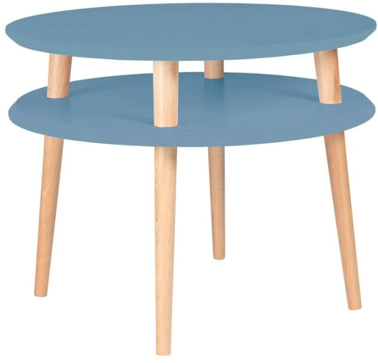 Stolik Kawowy UFO medium sr.57cm wys.45cm Delikatny Niebieski