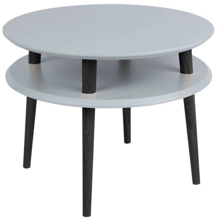 Stolik Kawowy UFO sr.57cm wys.45cm Ciemnoszary Czarne Nogi