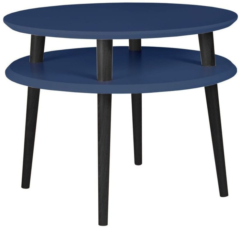 Stolik Kawowy UFO sr.57cm wys.45cm Granatowy Czarne Nogi
