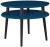 Stolik Kawowy UFO sr.57cm wys.45cm Petrol blue Czarne Nogi