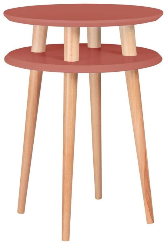 Stolik Kawowy UFO śr.45cm wys.61cm Ciemny Koralowy
