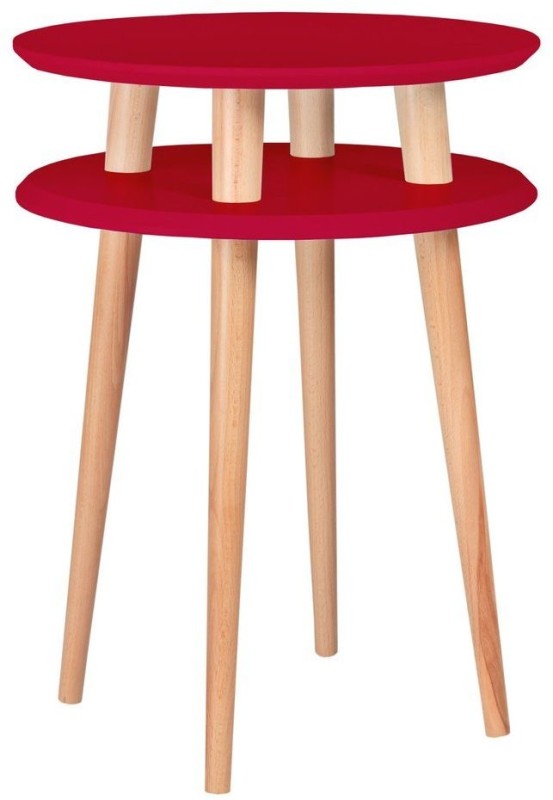 Stolik Kawowy UFO śr.45cm wys.61cm Czerwony