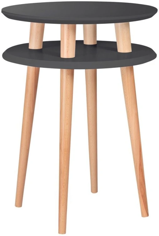 Stolik Kawowy UFO śr.45cm wys.61cm Grafitowy