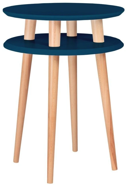 Stolik Kawowy UFO śr.45cm wys.61cm Petrol Blue