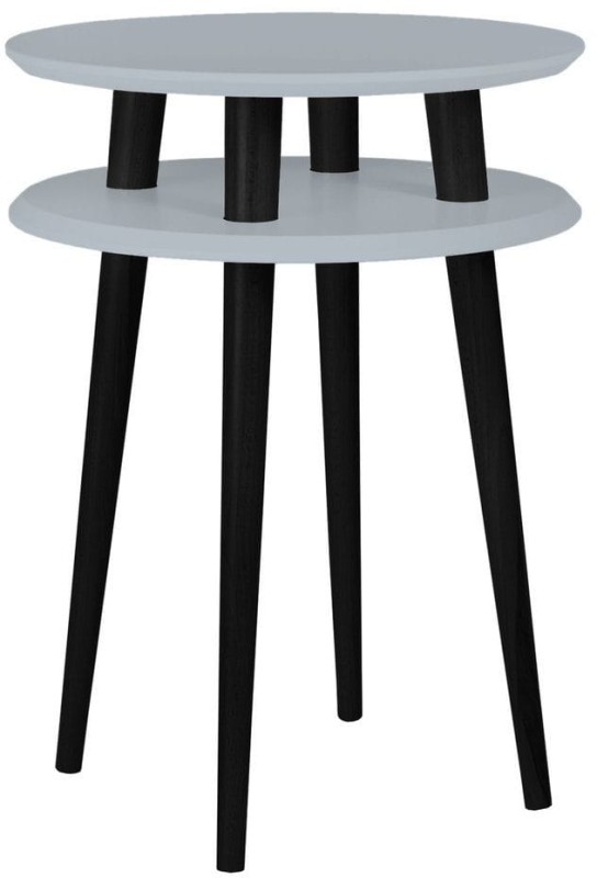 Stolik Kawowy UFO śr.45cm wys.61cm Ciemnoszary Czarne Nogi
