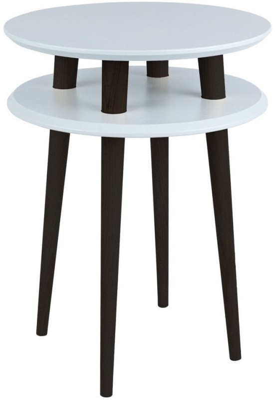 Stolik Kawowy UFO śr.45cm wys.61cm Jasnoszary Czarne Nogi