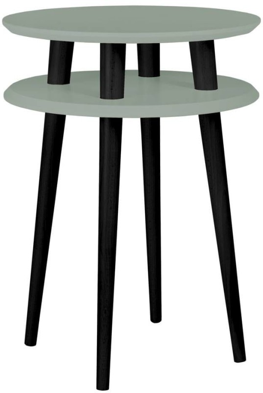 Stolik Kawowy UFO śr.45cm wys.61cm Szałwiowy Czarne Nogi