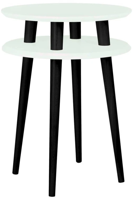 Stolik Kawowy UFO śr.45cm wys.61cm Ulotny miętowy Czarne Nogi