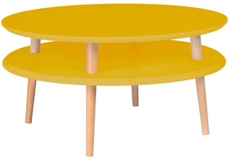 Stolik Kawowy UFO śr.70cm wys.35cm Ciemna Cytryna