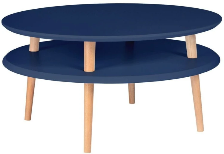 Stolik Kawowy UFO śr.70cm wys.35cm Granatowy