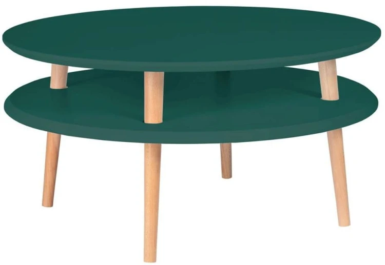 Stolik Kawowy UFO śr.70cm wys.35cm Zielony Butelkowy