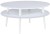 Stolik Kawowy UFO śr.70cm wys.35cm Biały Białe Nogi