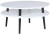 Stolik Kawowy UFO śr.70cm wys.35cm Biały Czarne Nogi
