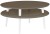 Stolik Kawowy UFO śr.70cm wys.35cm Bobrza glina Białe Nogi