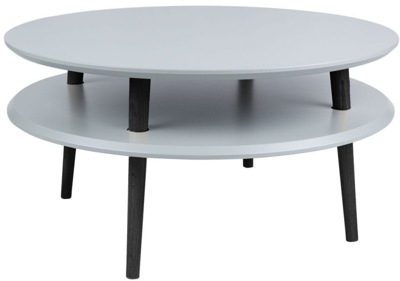 Stolik Kawowy UFO śr.70cm wys.35cm Ciemnoszary Czarne Nogi