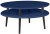 Stolik Kawowy UFO śr.70cm wys.35cm Granatowy Czarne Nogi