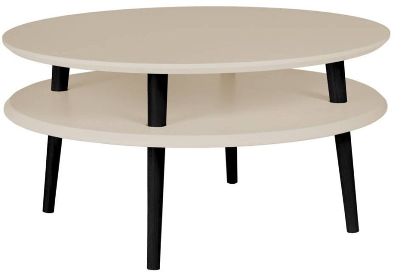Stolik Kawowy UFO śr.70cm wys.35cm Kawa z mlekiem Czarne Nogi