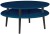 Stolik Kawowy UFO śr.70cm wys.35cm Petrol Blue Czarne Nogi