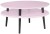 Stolik Kawowy UFO śr.70cm wys.35cm Różowy Czarne Nogi