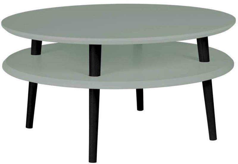 Stolik Kawowy UFO śr.70cm wys.35cm Szałwiowy Czarne Nogi