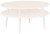 Stolik Kawowy UFO śr.70cm wys.35cm Wapień Białe Nogi