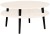 Stolik Kawowy UFO śr.70cm wys.35cm Wapień Czarne Nogi