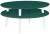 Stolik Kawowy UFO śr.70cm wys.35cm Zielony butelkowy  Białe Nogi