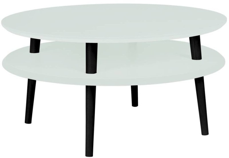 Stolik Kawowy UFO śr.70cm wys.35cm Ulotny miętowy Czarne Nogi