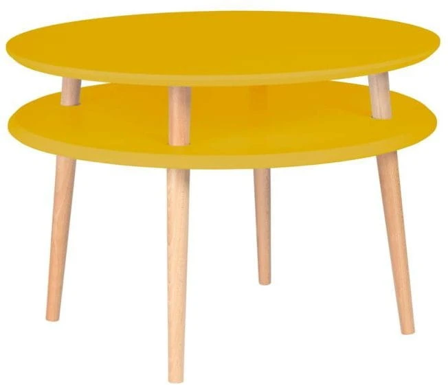 Stolik Kawowy UFO śr.70cm wys.45cm Ciemna Cytryna