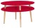 Stolik Kawowy UFO śr.70cm wys.45cm Czerwony