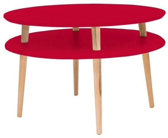 Stolik Kawowy UFO śr.70cm wys.45cm Czerwony