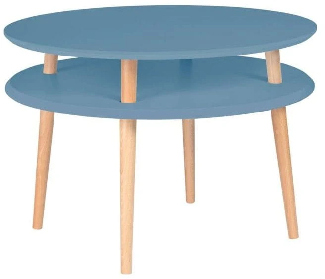 Stolik Kawowy UFO śr.70cm wys.45cm Delikatny Niebieski