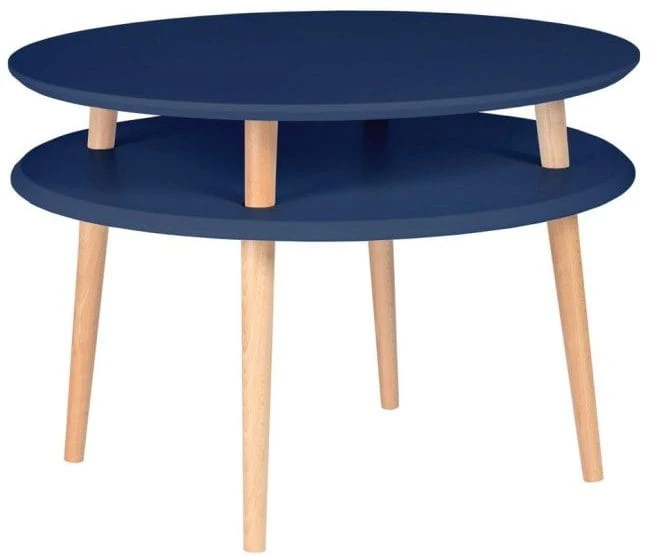 Stolik Kawowy UFO śr.70cm wys.45cm Granatowy