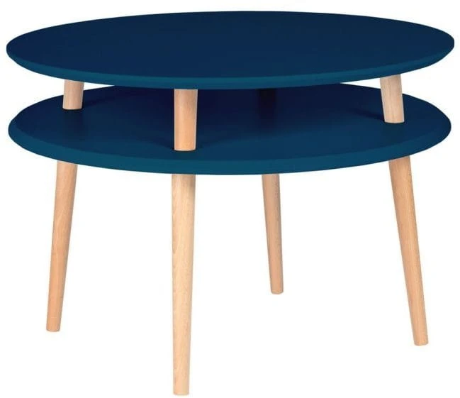 Stolik Kawowy UFO śr.70cm wys.45cm Petrol Blue